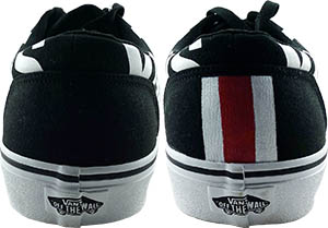 Mass Effect Back of Shoes with nothing on the left but the right containing the stripe from the front of it.